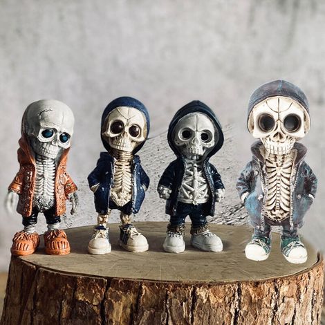 Figurine Skeleton Cool Exquise Statue Squelette Résine pour Déco Maison Bureau Cadeau Type B Statue Skeleton Figurines Skeleton Statue Déco Halloween Figurine Skeleton Squelette Ornement Halloween Rés (1/5)
