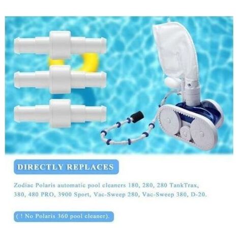Raccords pivotants pour tuyaux de piscine (lot de 3) compatibles avec les robots de piscine Polaris 280/180/380/480/3900 A (1/5)