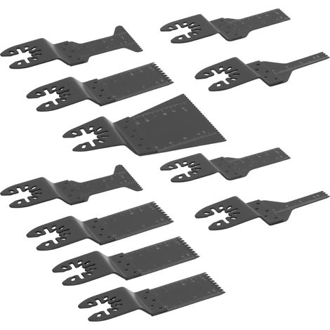 11-teiliges Set oszillierender Sägeblätter aus Kohlenstoffstahl mit Schnellverschluss für Holzbearbeitung und gerade Klingen – ideal für Multitools. (1/5)