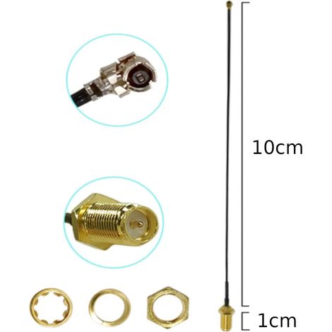 Cavo di collegamento uFL femmina / presa SMA-RP RF1.13 10cm (1/5)
