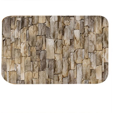Tapis Antidérapant - Style Pierre Grise - Pour Cuisine Salle De Bain Bureau - 40x60cm (1/5)