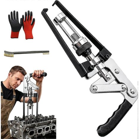Pince compresseur ressort soupape réglable, presse manuelle acier carbone pour démontage et installation joints d'huile (1/5)