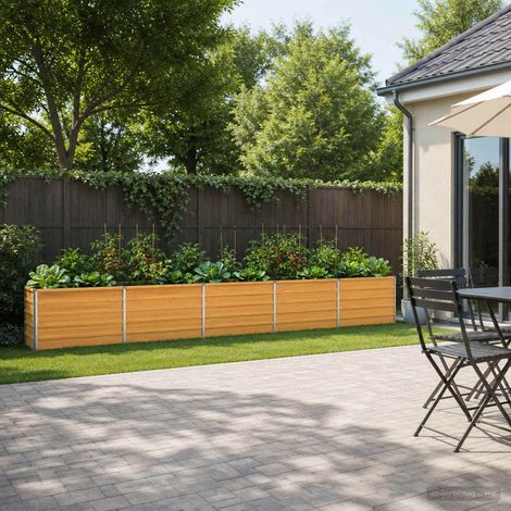 vidaXL Cama de Jardín Elevada Natural 400 x 40 x 55 cm (1/5)