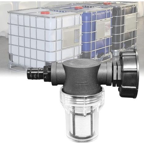 Robinet Raccord Cuve 1000 L, Connecteur de Tuyau de Jardin avec Fonction de Filtre,S60x6 Adaptateur De Réservoir d'eau IBC, Articulation de Tuyau de Jardin pour Collecteurs d'eau de Pluie (Pagode) (1/5)
