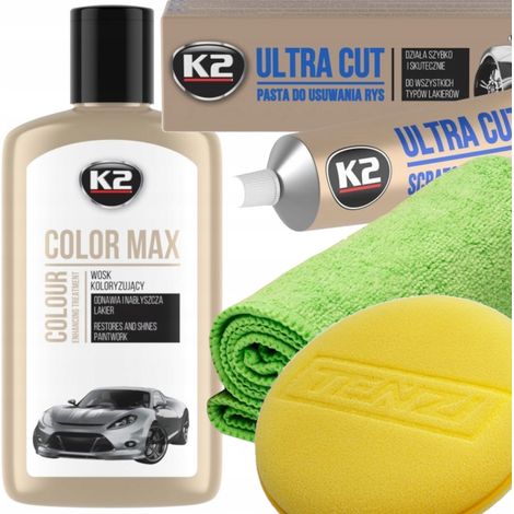 Set mit weißer Wachspaste zur Kratzerentfernung an Autos (1/5)