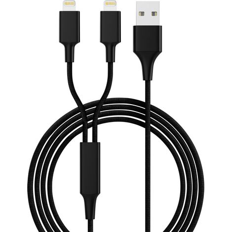 Smrter USB-Ladekabel USB 2.0 USB-A Stecker, Apple Lightning Stecker 1.20 m Schwarz SMRTERHYDRADU
