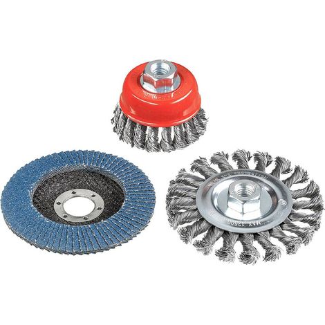 kwb Jeu de brosses métalliques pour meuleuse d'angle 597510 3 pc(s)