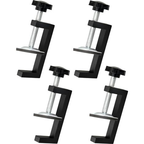 4 Pièces Serre Joint Kit, Plage de Serrage 10-57mm Pince G Réglable, Serre Joint Menuisier Clip de Fixation, Outils Accessoires pour Pince de Table, Convient pour la Fixation Du Bois, Des Tables (1/5)