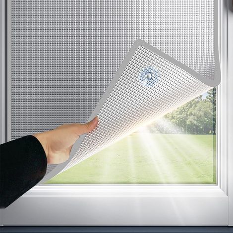 Sonnenschutzfolie Fenster Aluminium Isolier Fensterfolien 90x100cm (1/5)