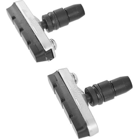 Kit de remplacement pour une paire de plaquettes de frein de vélo (caoutchouc, alliage d'aluminium, plaquettes de frein V-brake silencieuses pour VTT) (1/5)