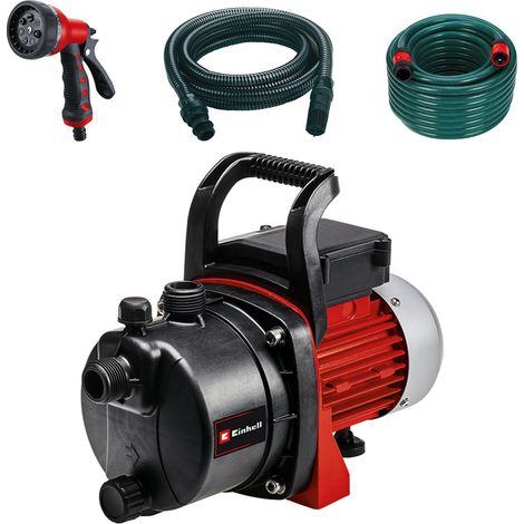 Einhell Kit Pompe d'arrosage GC-GP 6538 Set/I (650 W, Hauteur de refoulement 36 m, Câble d‘alimentation 1,4 m) Livré avec tuyau d’aspiration de 4 m, tuyau d’arrosage de 20 m + pistolet pulvérisateur