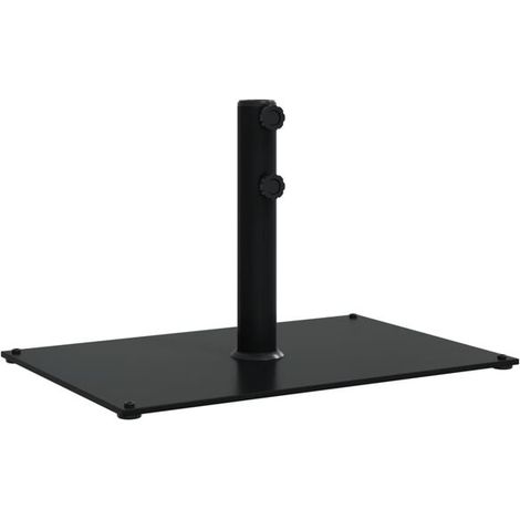 Une base de parasol rectangulaire adaptée aux tiges de parasol de diamètres 32/38/48 mm, pesant 15 kg. (1/5)