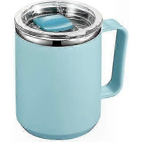 Gourde isotherme inox 450 ml avec anse, tasse thermos étanche pour café et boissons chaudes ou froides, gobelet de voyage robuste (1/5)