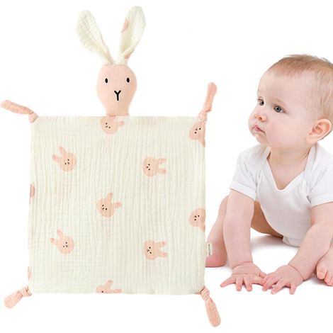 Couverture de sécurité pour - Serviette Douce et Respirante  apaisante - Lapin en Peluche - Couverture de sécurité Respirante et apaisante pour Les (1/5)