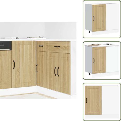 vidaXL Meuble de base de lavabo Lucca chêne sonoma bois d'ingénierie (1/5)