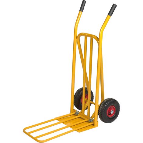 Kongamek Gepäck- und Sackkarre, klappbar 920x480x1170mm in gelb mit 250kg Tragkraft und Luftbereifung
