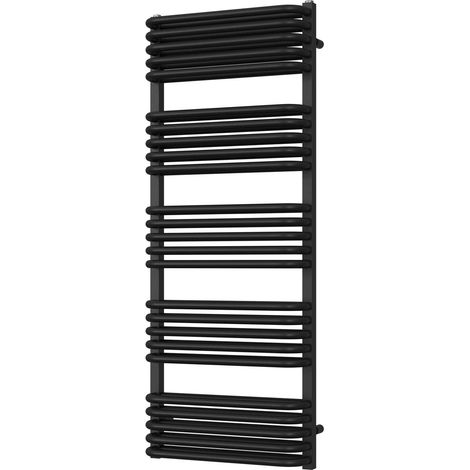 Crossmoor - Black Towel Radiator - H1269mm x W500mm (1/3)