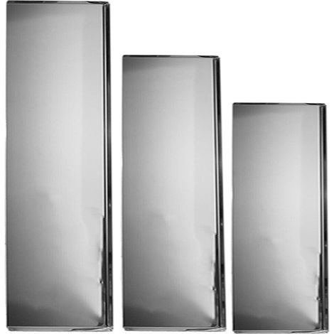 Vassoio pasticceria da Banco acciaio inox AISI 304 certificato Moka CM 25X20 per dolci dessert mignon rettangolare in acciaio teglia gastronomia rosticceria espositore rustici (1/5)