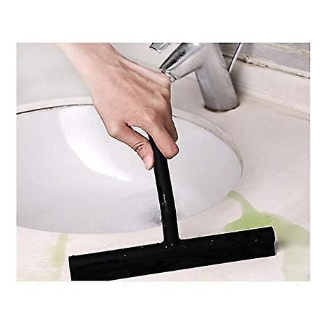 Raclette de douche en silicone avec crochet de suspension pour salle de bain et cuisine - Aucune installation requise (1/4)