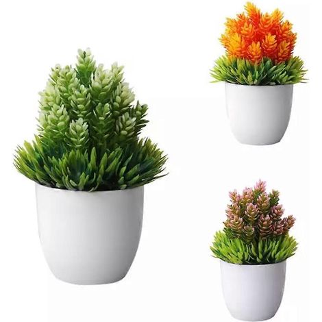 Plantes artificielles en plastique 18x28cm avec potvert (1/5)