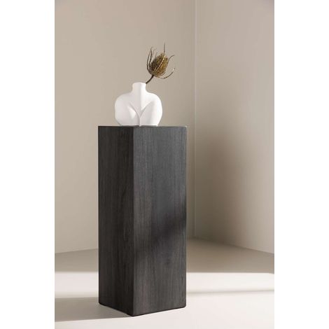 RamsvikL table d'angle piédestal noir. (1/4)