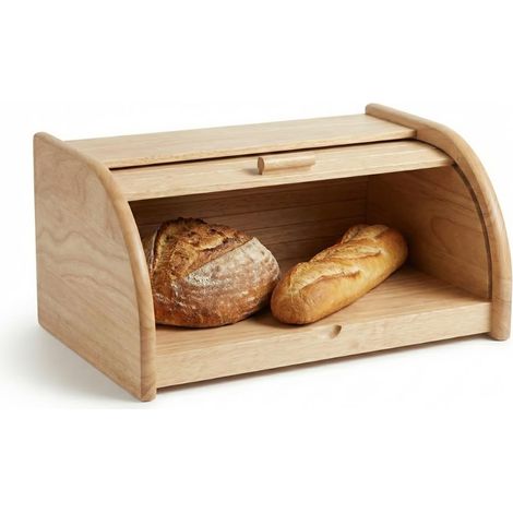 Boîte à Pain avec Planche à découper - Bois Naturel - Rangement Pain Cuisine (1/5)