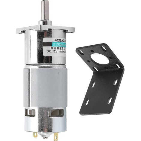 12V Gleichstrom-Getriebemotor XD42GA755, 20 U/min, niedrige Drehzahl, Permanentmagnet, beidseitige Drehrichtung CW/CCW, mit Halterung, Sportsteuerung, kompakt und robust. (1/5)