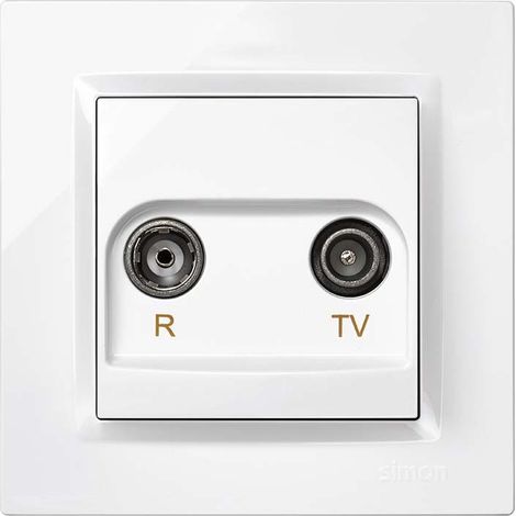 Toma television intermedia simon s10 blanco