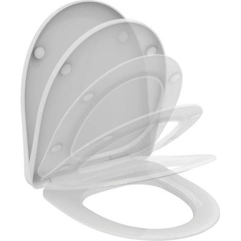 Ideal Standard T467701 Sedile WC originale Ideal Standard i.life A con chiusura ammortizzata, avvolgente, bianco (1/4)