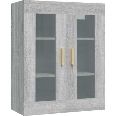 Maison Exclusive - Armadietto Pensile a Parete Grigio Sonoma 69,5x34x90 cm (1/5)
