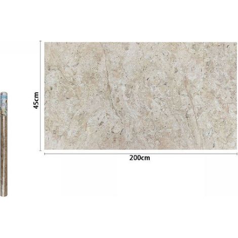 TrAdE Shop Traesio - Rotolo Pellicola Adesiva Gres Porcellanato Effetto Marmo Beige 45cm X 2mt 71259 -
