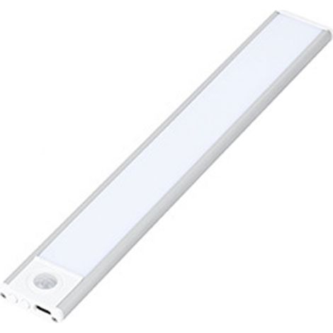 Éclairage sous meuble, veilleuse de cuisine avec détecteur de mouvement, 3 modes de couleur, bande LED rechargeable et à intensité variable pour cuisine, placard, penderie, escaliers (1/5)