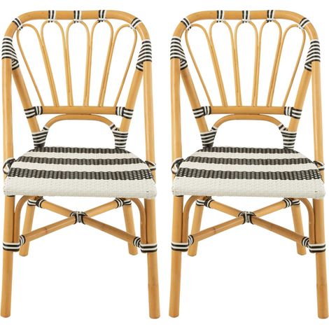 Chaises parisiennes tressées rayures (lot de 2) - MONTMARTRE (1/5)