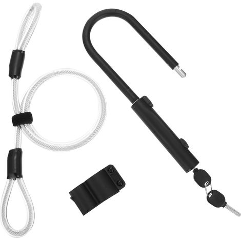de vélo en U avec câble en acier tressé gainé accessoire