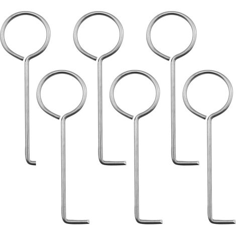 6pcs Poignée de vidange de Sol Baignoire lavabo évier Douche en métal Crochet de vidange de Sol