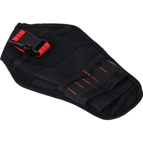 Etui ceinture outils portable en toile Oxford 600D pour perceuse sans fil avec poche et porte-outils tressé rouge
