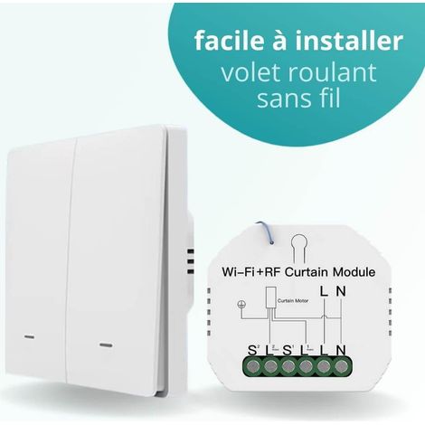 Kit de commande de volet roulant connecté - avec interrupteur sans fil