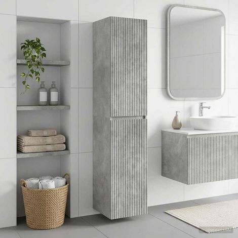 Mueble de baño montado en la pared Gris Hormigón
