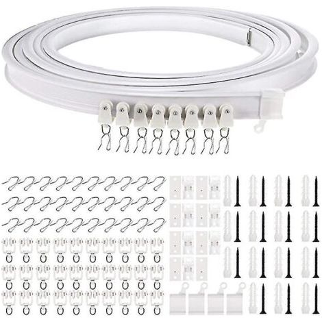 pair Rail de rideau de plafond flexible et courbé de 1 à 5 mètres(FMY) (1/3)
