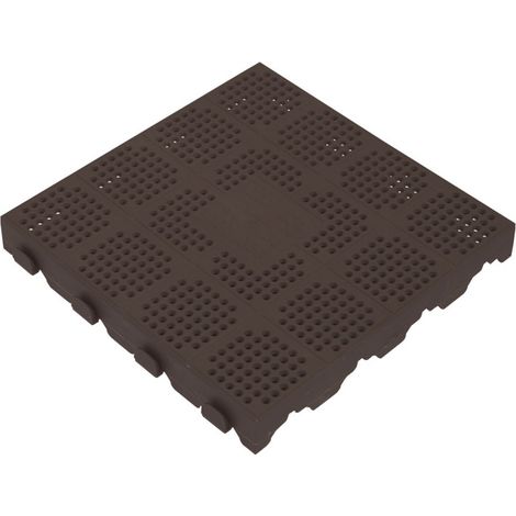 Dalle clipsable ajourée en polypropylène recyclé – 39 x 39 cm – Résistante aux véhicules légers – Drainage efficace pour terrasse et jardin – Xtiles