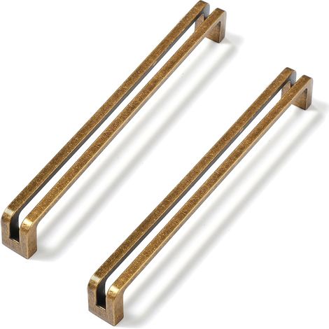 6 pièces poignées de placard cuisine en laiton antique, Poignee de Meuble Cuisine Laiton antique 192mm,Poignées de Tiroir de Meubles, pour Bureaux, Tiroirs, Armoires (1/5)