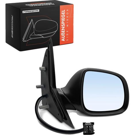 Miroir extérieur, plastique noir, fonctionnement électrique, position droite, design convexe, compatible avec VAG (1/5)