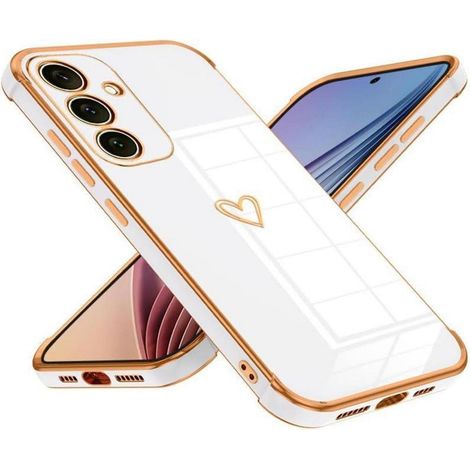 Handyhülle S25 Plus Herz TPU Silikon Samsung galaxy S25 Plus Weiß (1/5)