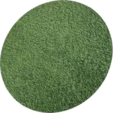 Tapis en Gazon Artificiel Rond 60 CM de Diamètre Décoration Extérieure pour Plaque d'Égout Tapis Synthétique Vert Résistant Set Décoratif Polyvalent pour Table et Jardin