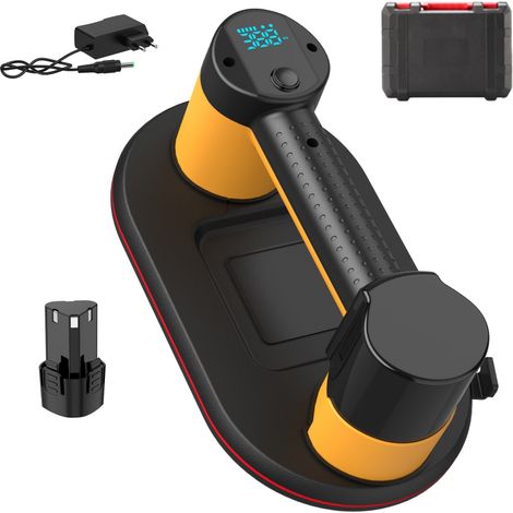 Ventouse Electrique à double moteur, Ventouse Carrelage, Jusqu'À 300kg Livré avec Pile Affichage numérique LED Gonflage automatique (1/5)