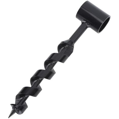Post Hole Digger Manual, Plus Facile à Percevoir Multifonctionnel Tapière en Bois Fait à la Main Téléner en Acier à Grande Vitesse avec des Trous Pratiques pour le Soudage (1/5)