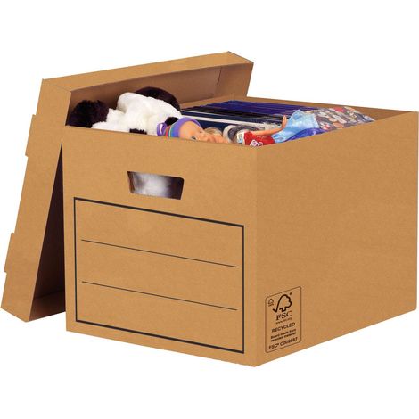 Boîte de rangement - Range Document - Multi-usage - Coloris Marron - 10 Unités (1/5)