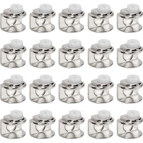 20 Stück Glasklemmen, Glasregalträger, verstellbare Halterungen können 4–9 mm dickes Glas installieren