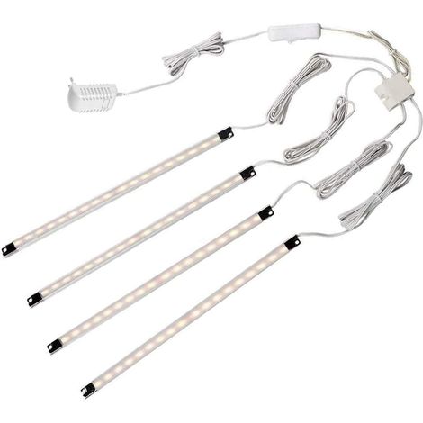 4pcs Under Kitchen Cabinet Led Lights Warm White Energy Saving (Warm White) (1/5)