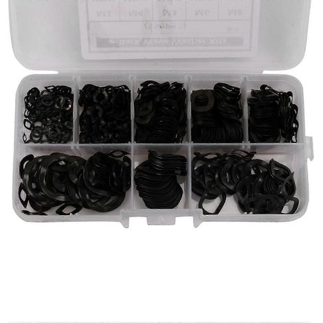Rondelle élastique annulaire en acier noir, trois rondelles ondulées, kits d'assortiment de joints ondulés 65MN - M3 M4 M5 M6 M8 M1 (1/5)